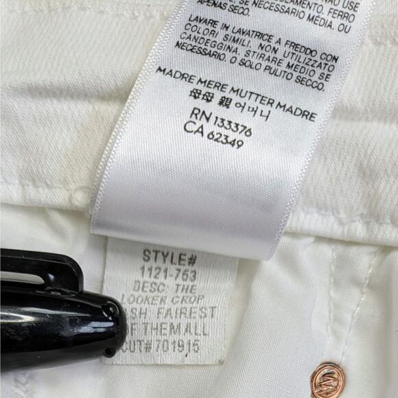 Mother The Looker Crop 31 White Skinny Denim - Picture 11 of 12